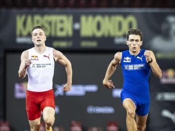 Duplantis vence a Warholm los 100 metros