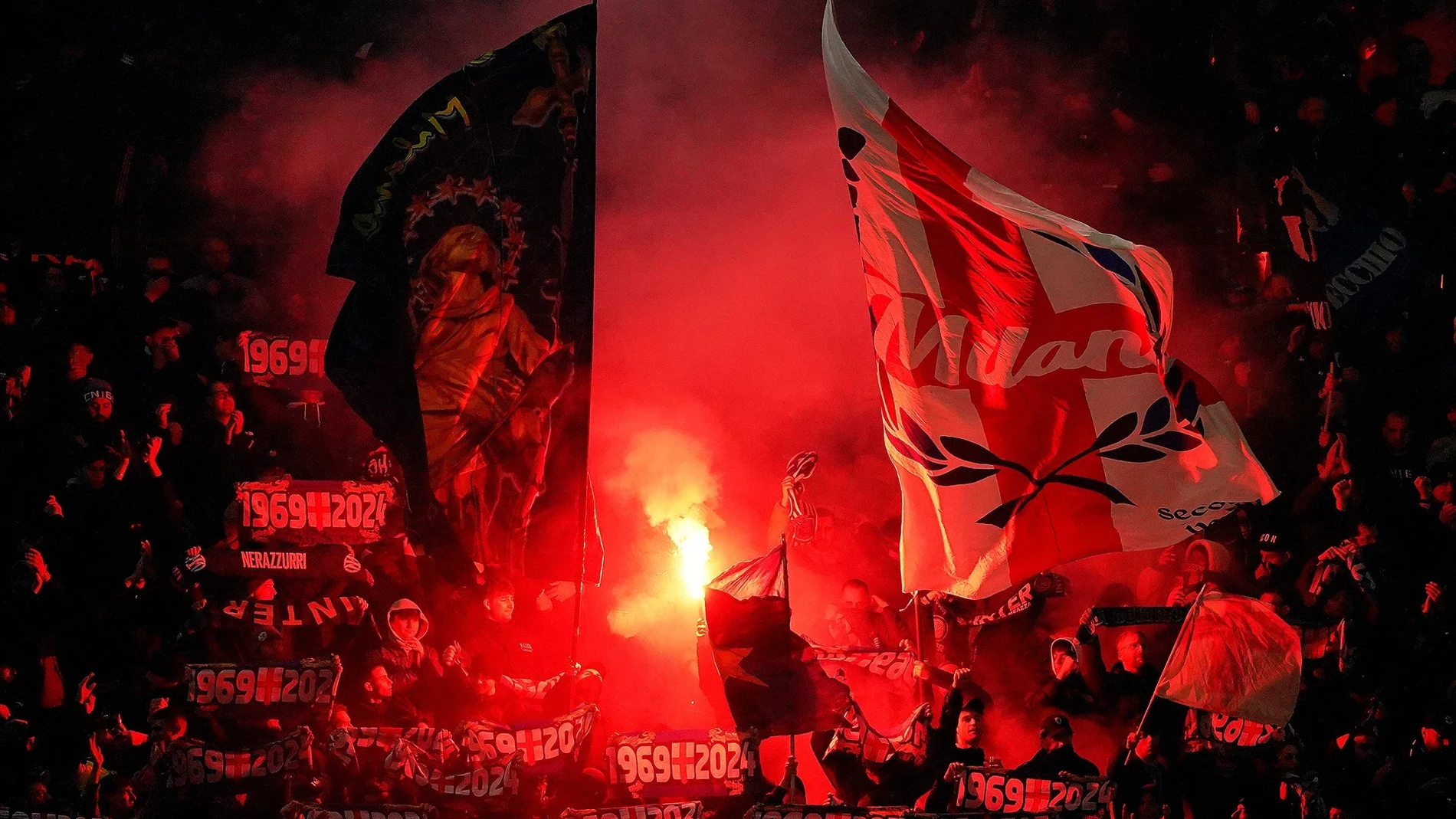 Foto de archivo de los ultras del Inter Foto de archivo de los ultras del Inter