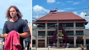 Imagen de Daniel Sancho y de la prisi&oacute;n de Surat Thani.