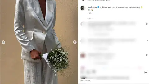 El vestido de novia de Bea Gimeno en la ceremonia íntima El vestido de novia de Bea Gimeno en la ceremonia íntima