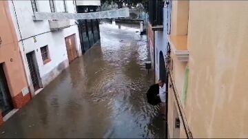 Calles inundadas en Tarragona