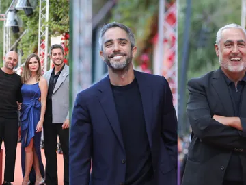 El reparto de Sueños de libertad, Roberto Leal y Jorge Salvador en el FesTVal 2024 El reparto de Sueños de libertad, Roberto Leal y Jorge Salvador en el FesTVal 2024