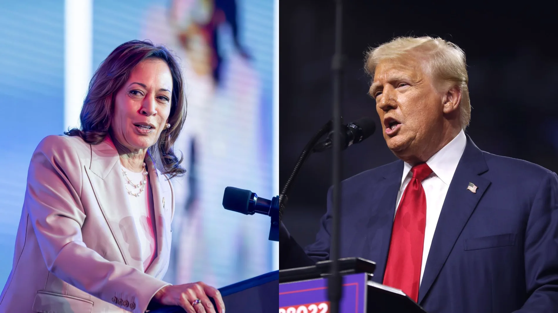 Imagen de Kamala Harris y de Donald Trump. Imagen de Kamala Harris y de Donald Trump.