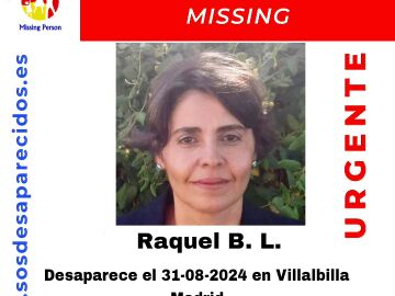 Imagen del cartel de búsqueda de Raquel B.L.