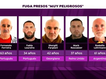 Presos fugados en Portugal