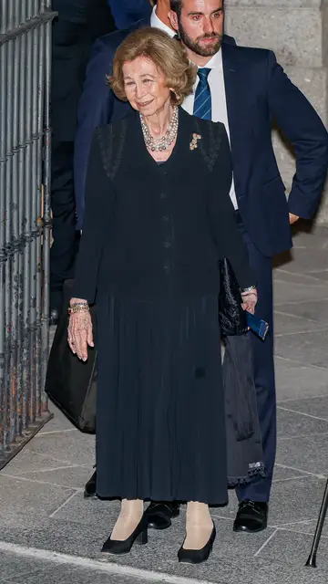 La reina Sofía en la misa funeral de Juan Gómez-Acebo La reina Sofía en la misa funeral de Juan Gómez-Acebo