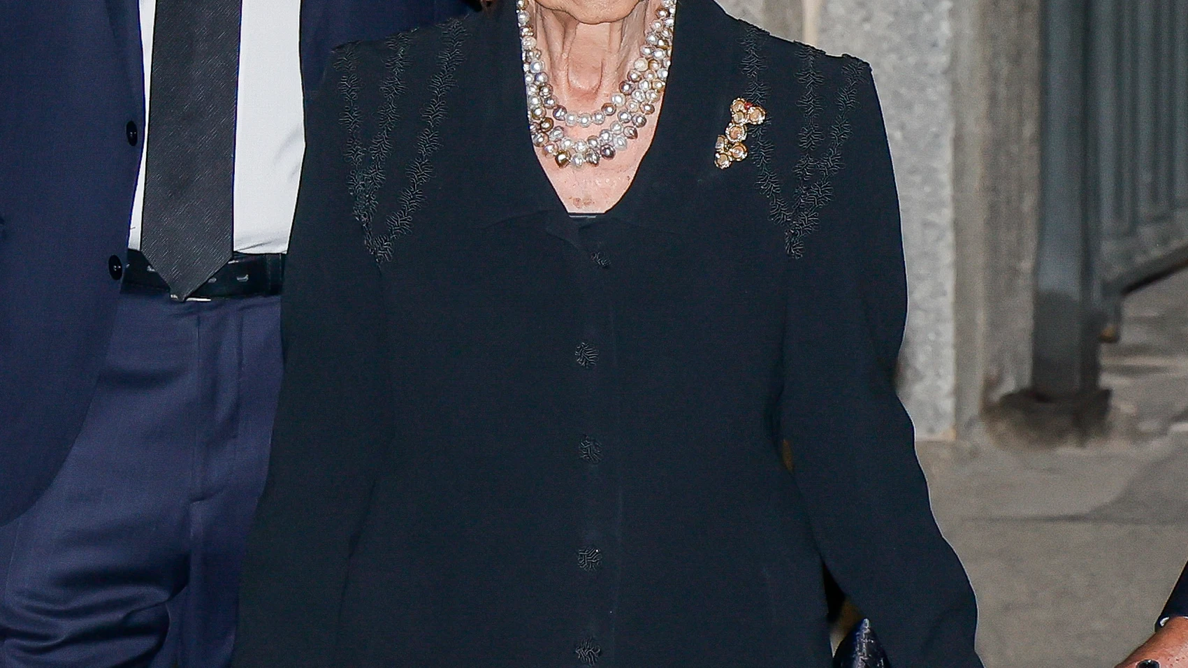 La reina Sofía en la misa funeral de Juan Gómez-Acebo La reina Sofía en la misa funeral de Juan Gómez-Acebo
