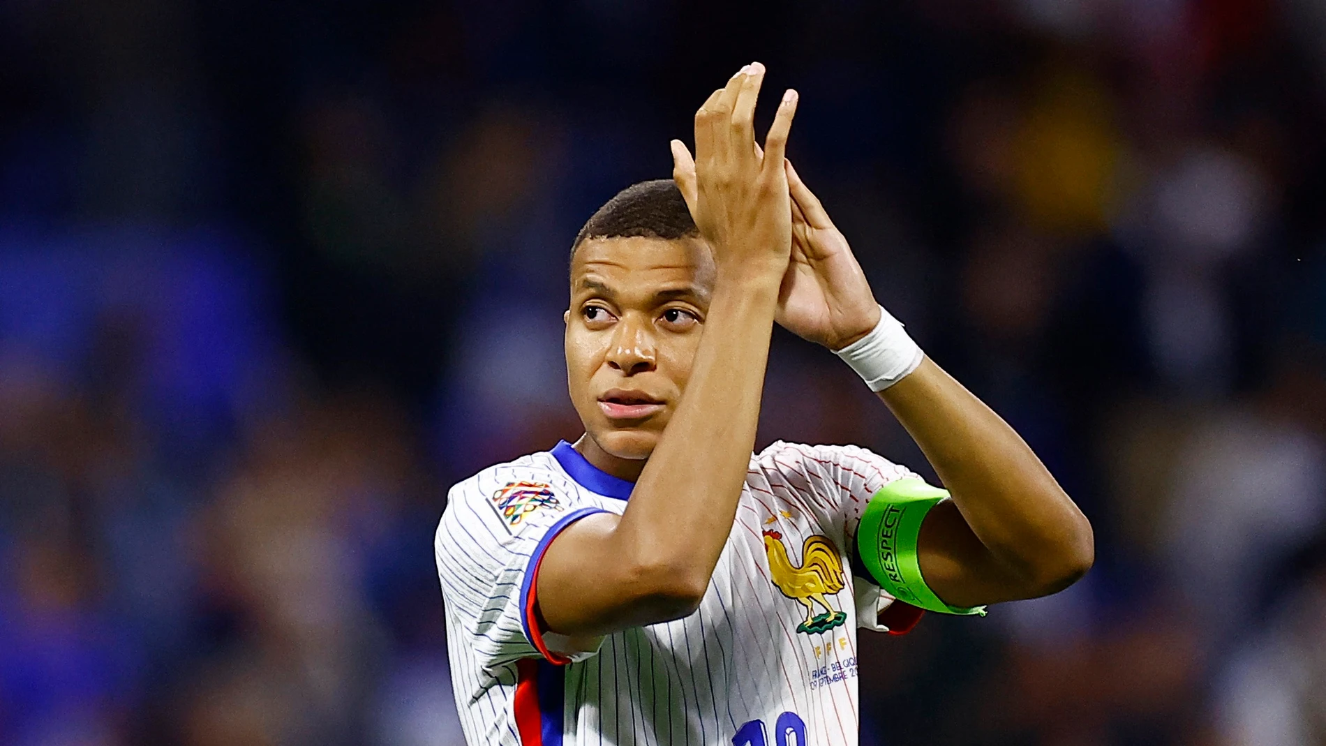 Kylian Mbappé en el partido contra Bélgica Kylian Mbappé en el partido contra Bélgica