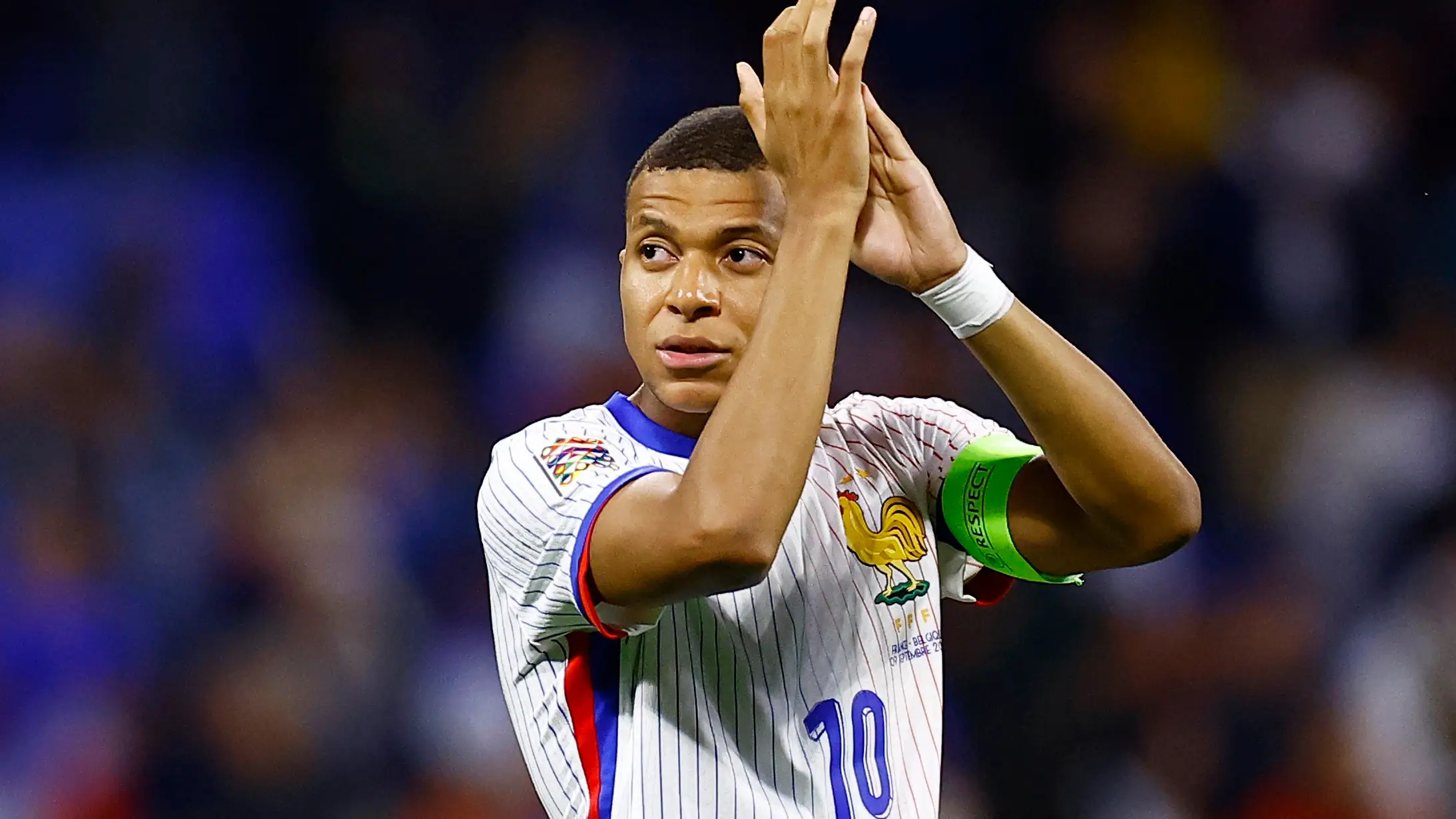 Kylian Mbappé en el partido contra Bélgica Kylian Mbappé en el partido contra Bélgica