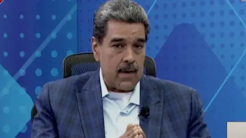 Nicolás Maduro en Espejo Público. Nicolás Maduro en Espejo Público.