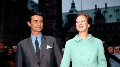 Margarita de Dinamarca y Henri Margarita de Dinamarca y Henri