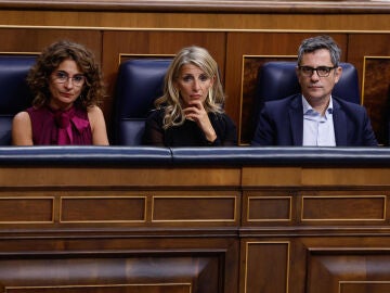 María jesús Montero, Yolanda Díaz y Félix Bolaños