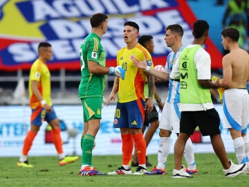 El 'Dibu' Martínez, en el partido ante Colombia