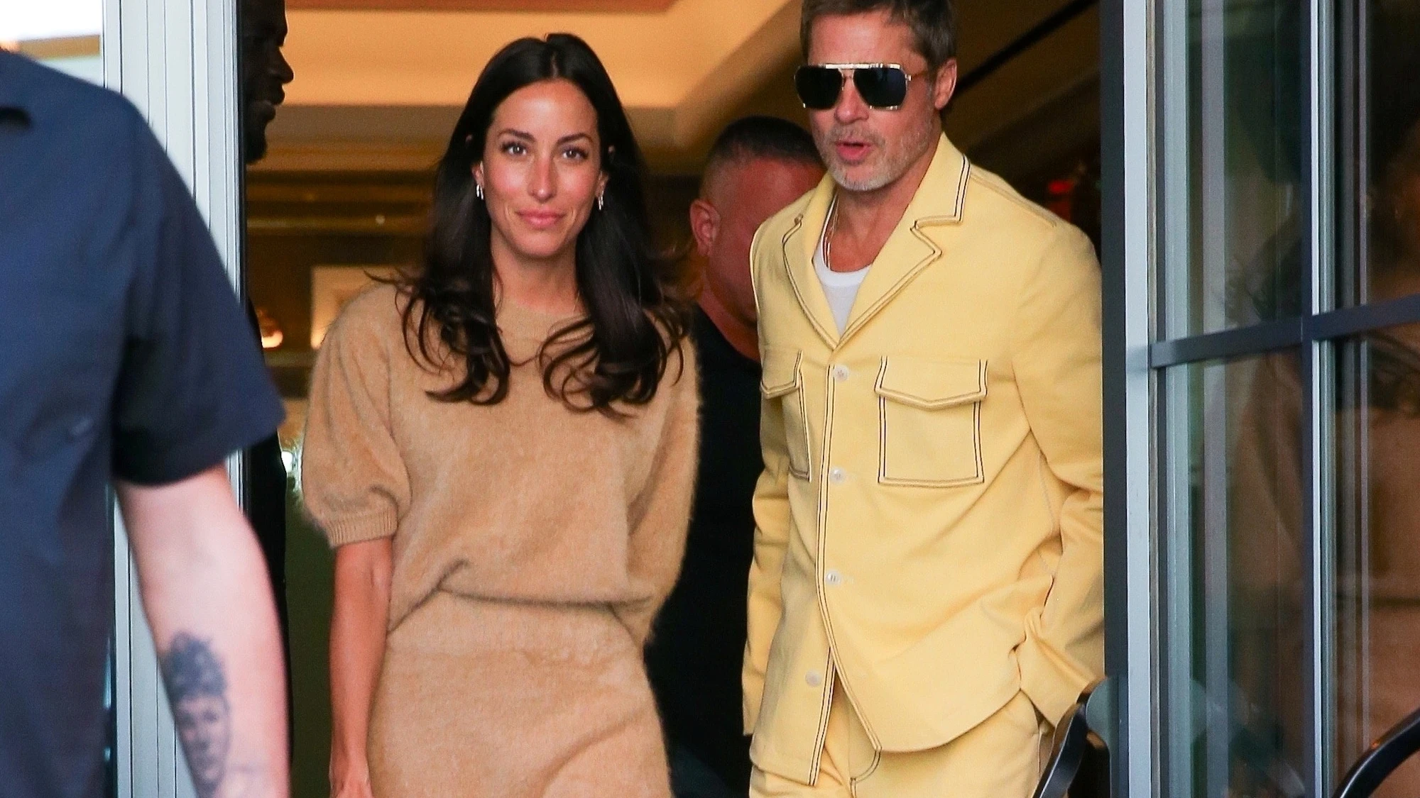 Brad Pitt y su novia Ines de Ramon en Nueva York