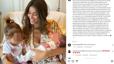 Miki Nadal comparte la primera foto de su segunda hija con Helena Aldea Miki Nadal comparte la primera foto de su segunda hija con Helena Aldea