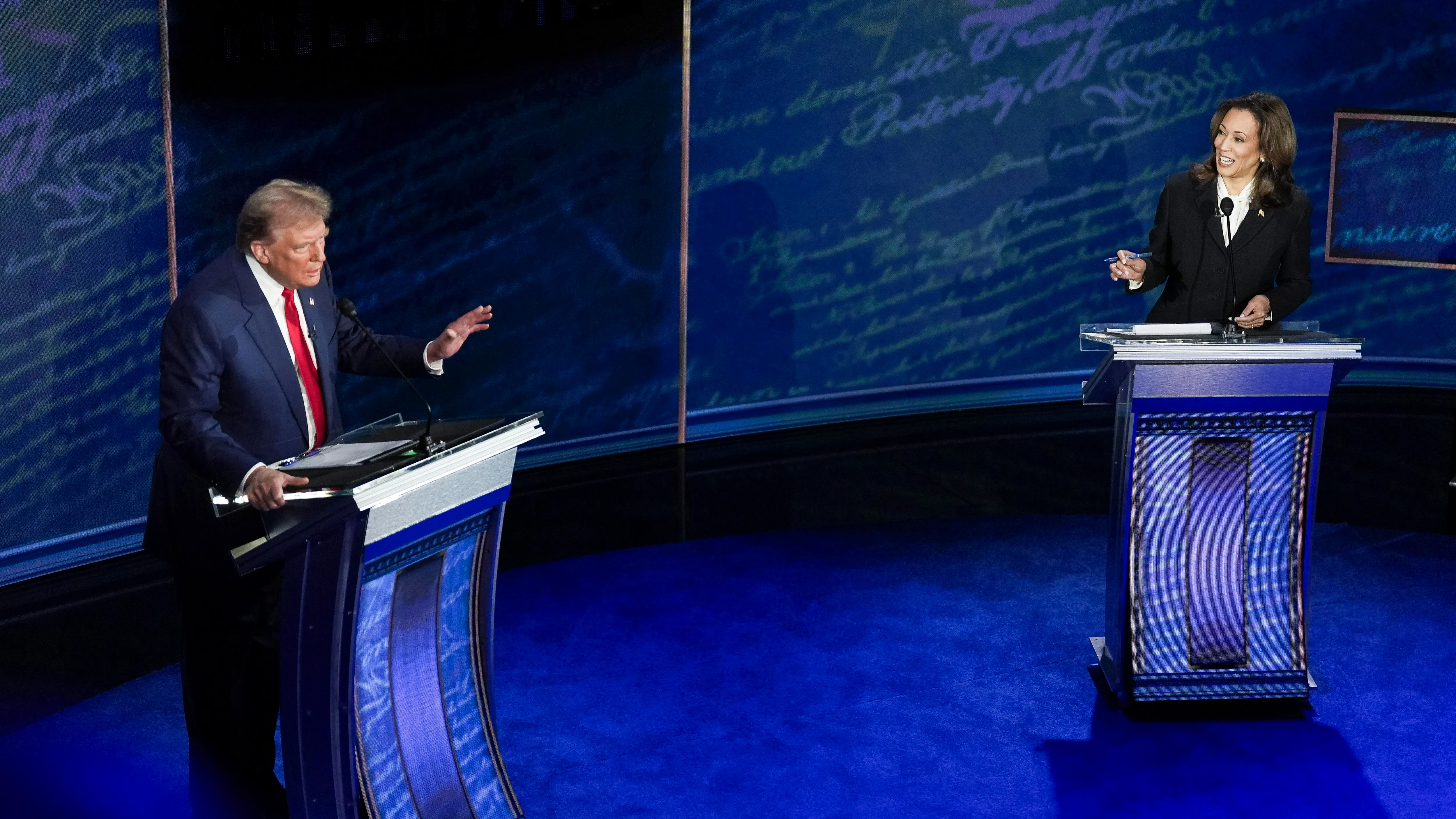 Donald Trump y Kamala Harris en el debate electoral Donald Trump y Kamala Harris en el debate electoral