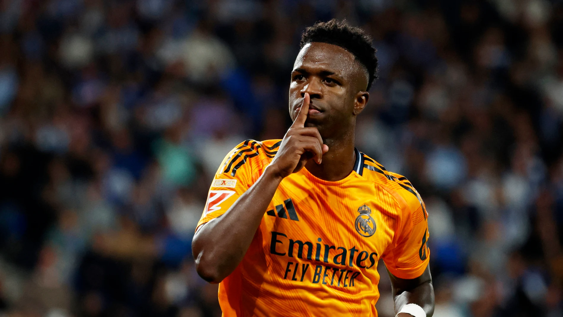 Vinícius y su gesto en el Reale Arena tras el 0-1 Vinícius y su gesto en el Reale Arena tras el 0-1