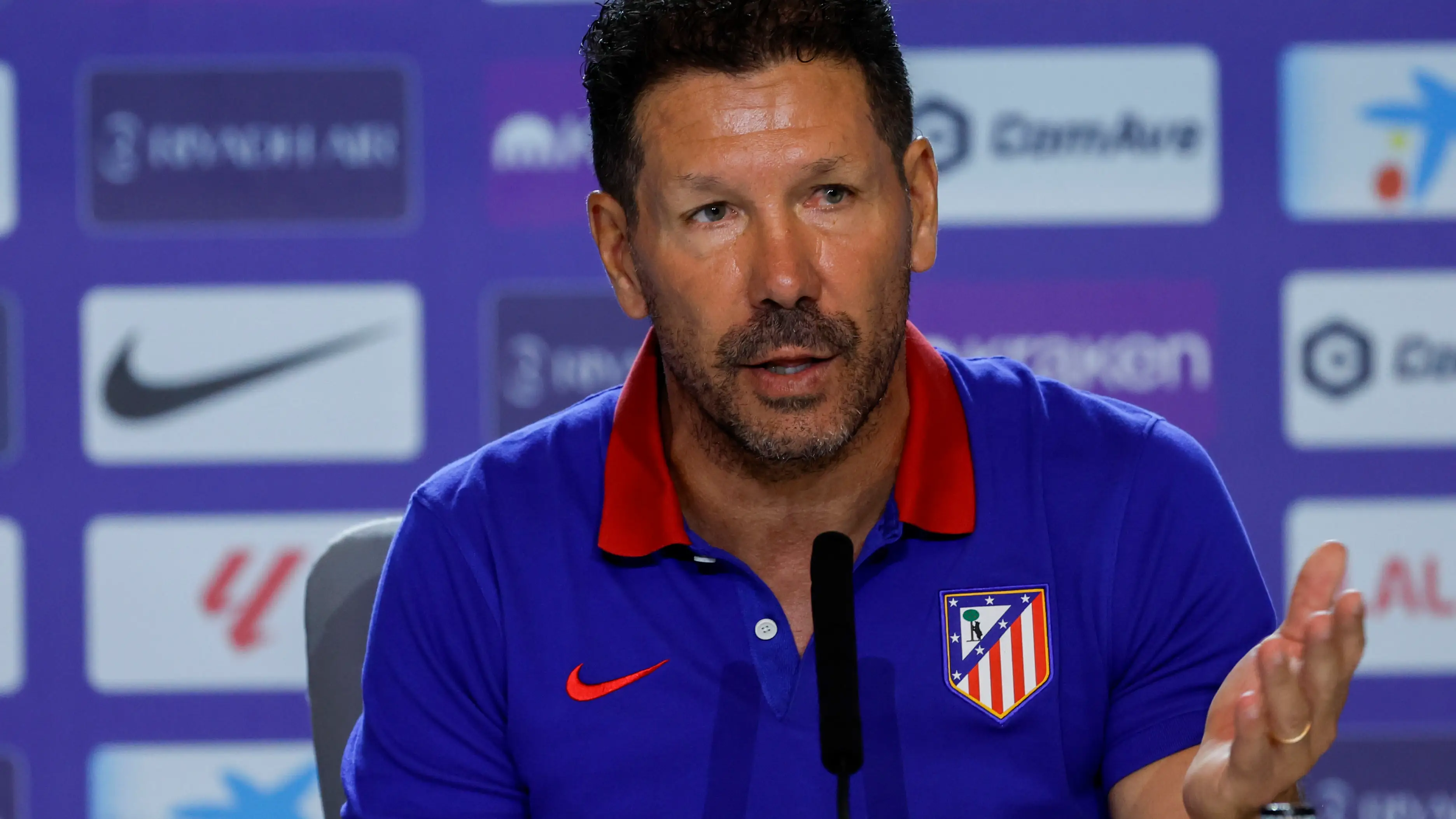 Simeone, en rueda de prensa Simeone, en rueda de prensa