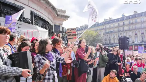 Manifestación en París para apoyar a Giséle Pelicot Manifestación en París para apoyar a Giséle Pelicot