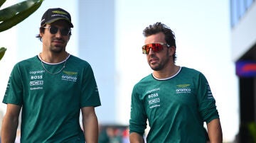 Fernando Alonso y Lance Stroll en los Libres del GP de Arabia Saudí