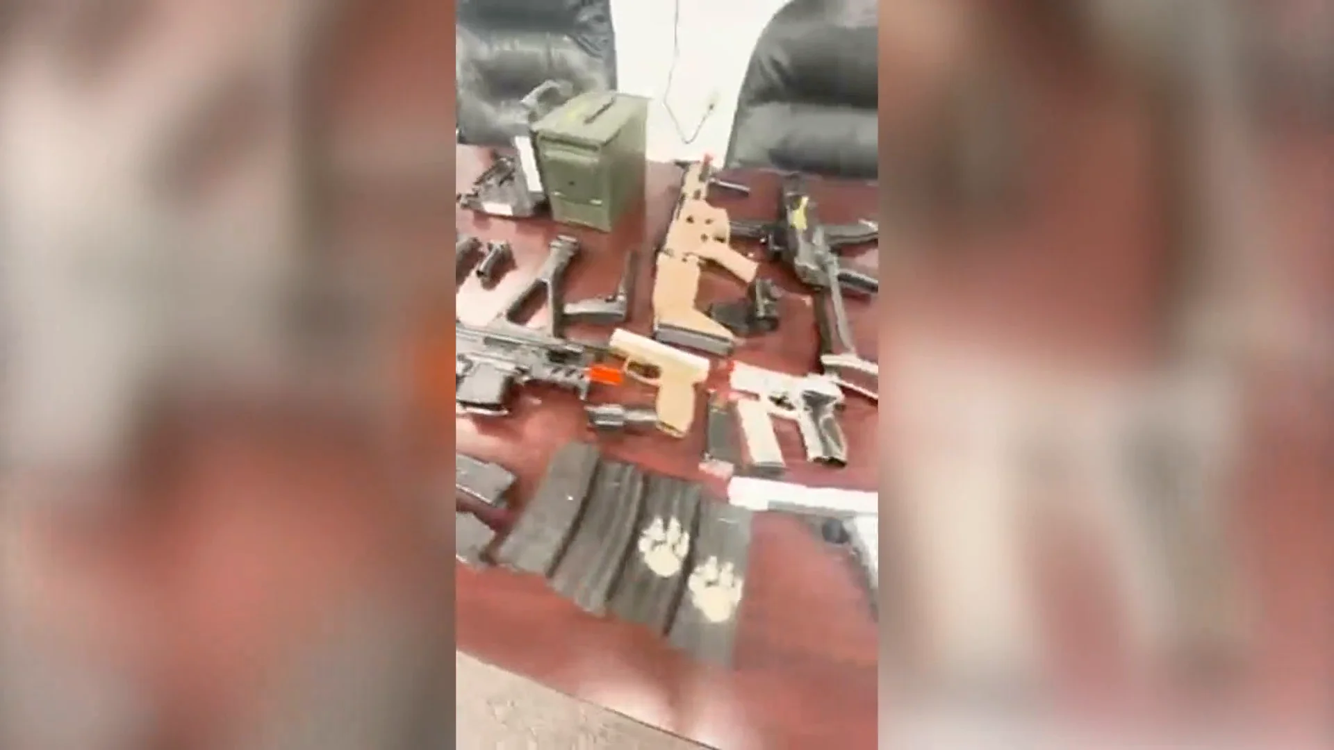 Armas del ni&ntilde;o detenido
