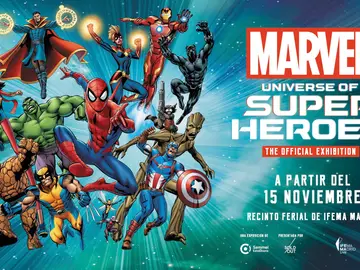 Cartel de la exposición de Marvel en Madrid Cartel de la exposición de Marvel en Madrid