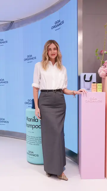 Chiara Ferragni en el evento de Goa Organics Chiara Ferragni en el evento de Goa Organics