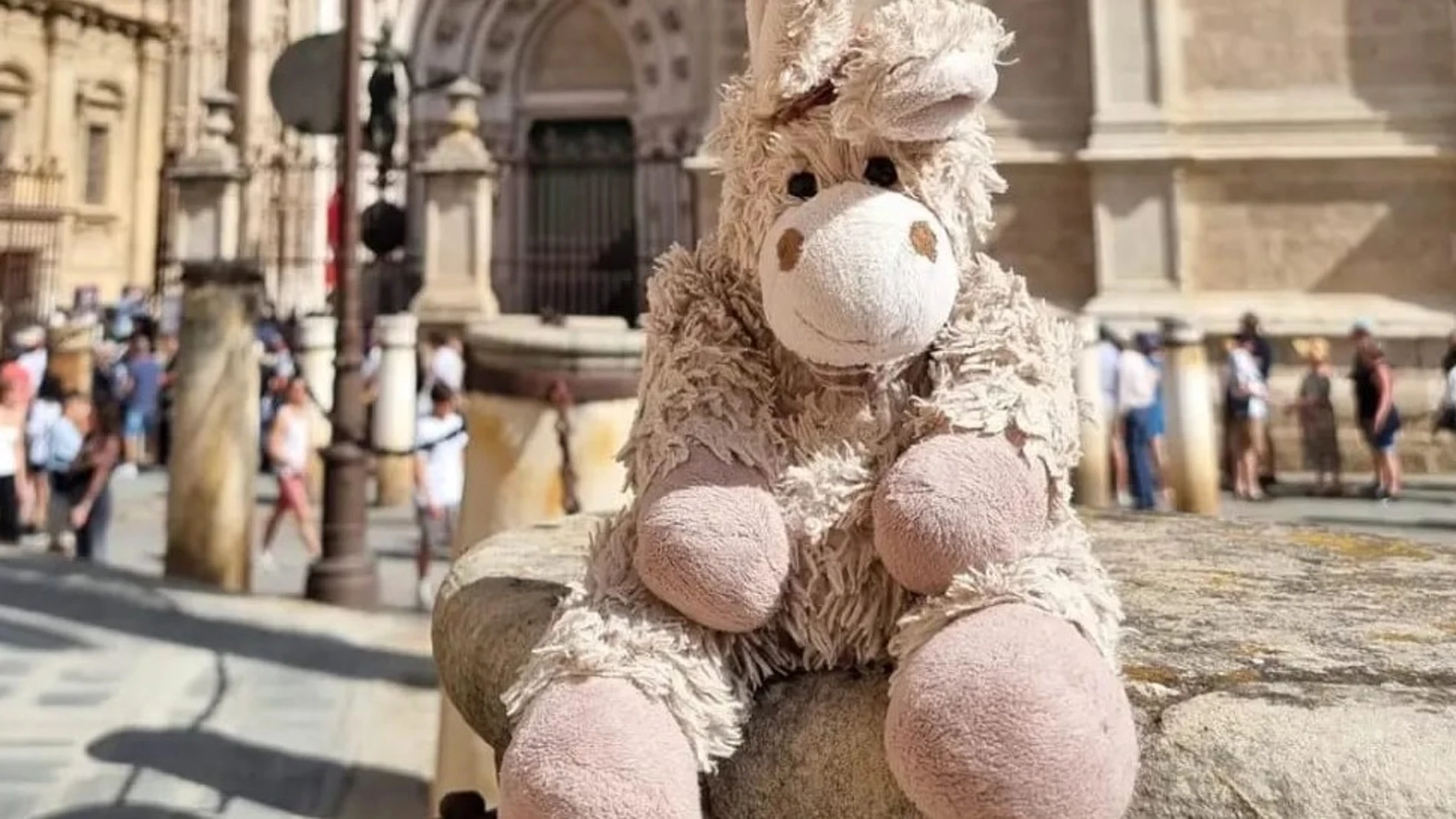 Hilde, un burrito de peluche perdido en Sevilla Hilde, un burrito de peluche perdido en Sevilla