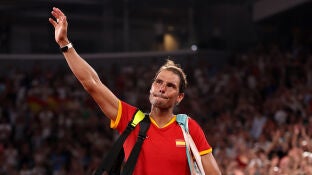 Rafa Nadal, tras caer en los Juegos Ol&iacute;mpicos de Par&iacute;s