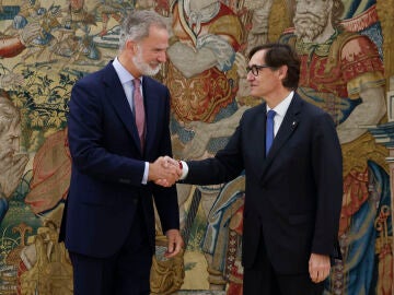 El rey Felipe VI recibe en audiencia al presidente de la Generalitat, Salvador Illa