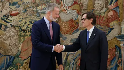 El rey Felipe VI recibe en audiencia al presidente de la Generalitat, Salvador Illa El rey Felipe VI recibe en audiencia al presidente de la Generalitat, Salvador Illa