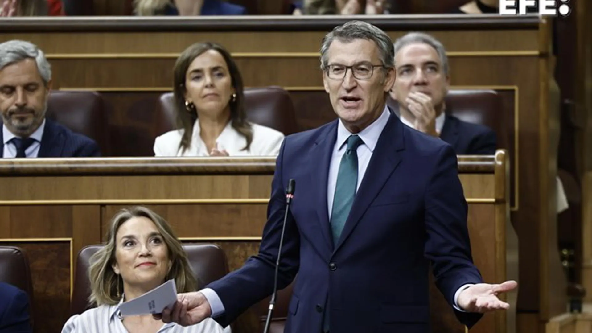 El presidente del PP, Alberto N&uacute;&ntilde;ez Feij&oacute;o