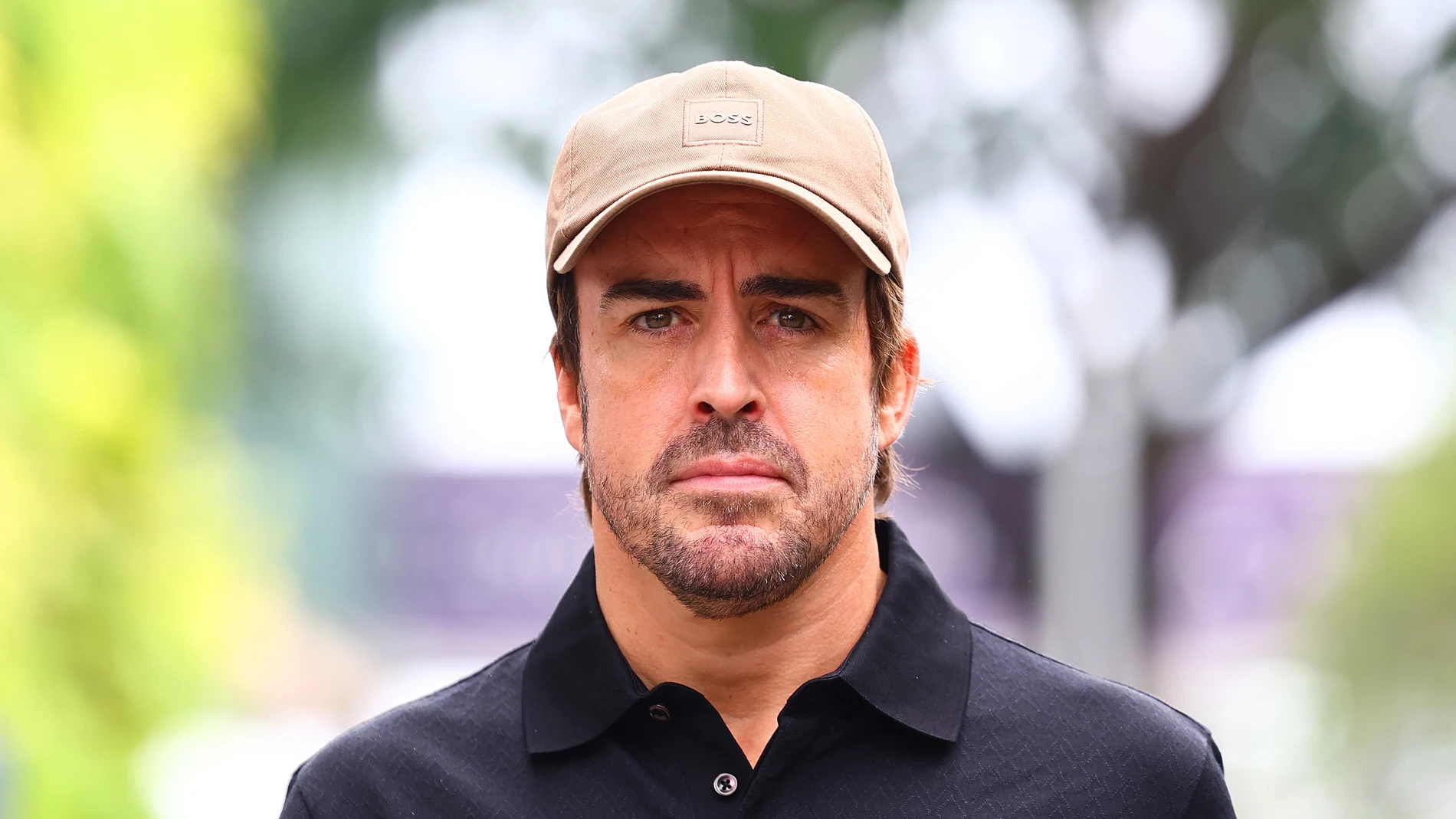 Fernando Alonso llega al circuito de Marina Bay, Singapur Fernando Alonso llega al circuito de Marina Bay, Singapur