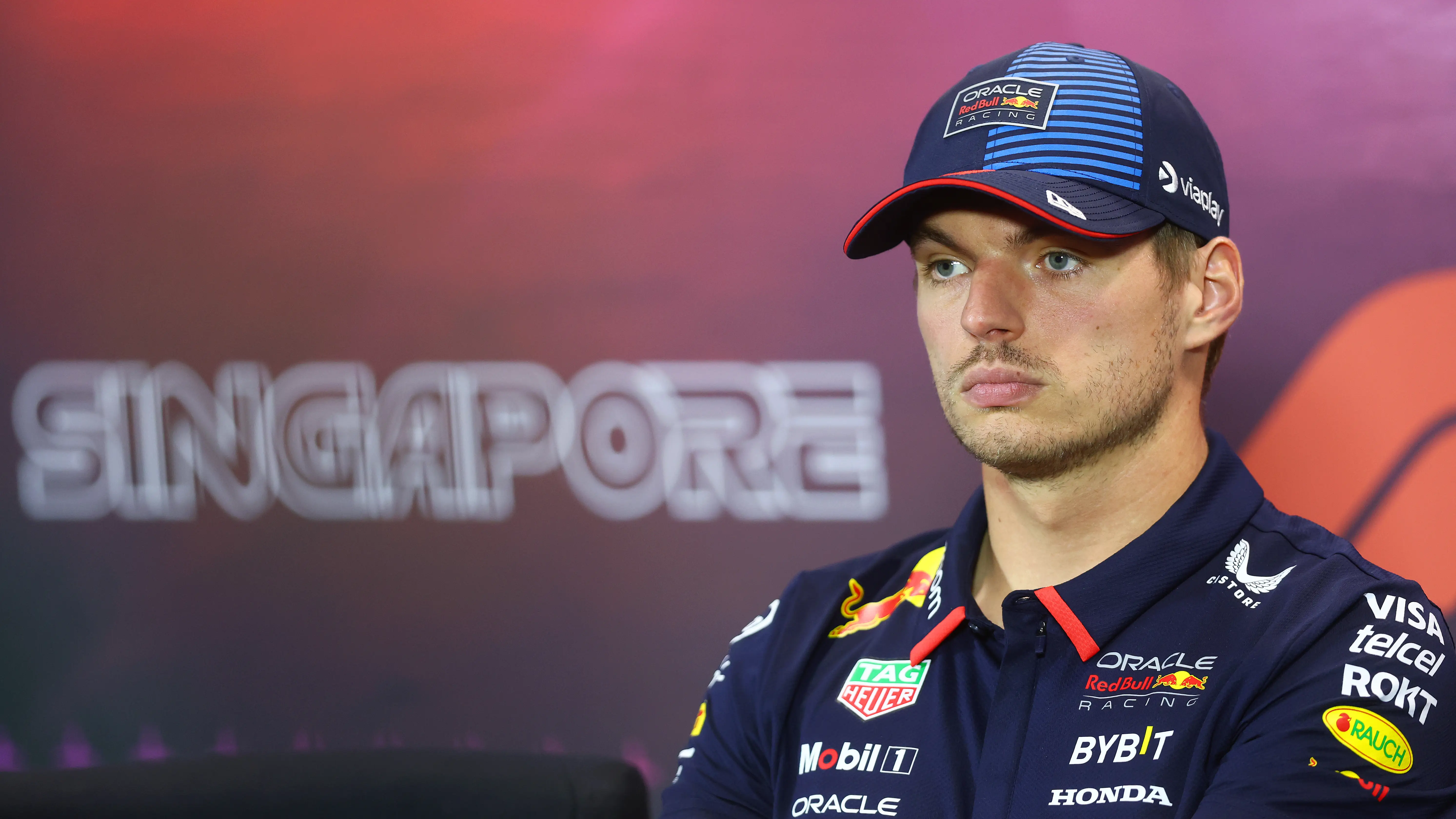 Max Verstappen en la rueda de prensa del GP de Singapur