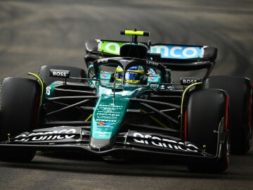 Fernando Alonso en los entrenamientos libres del GP de Singapur