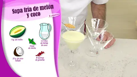 Ingredientes Sopa fría de melón y coco Ingredientes Sopa fría de melón y coco