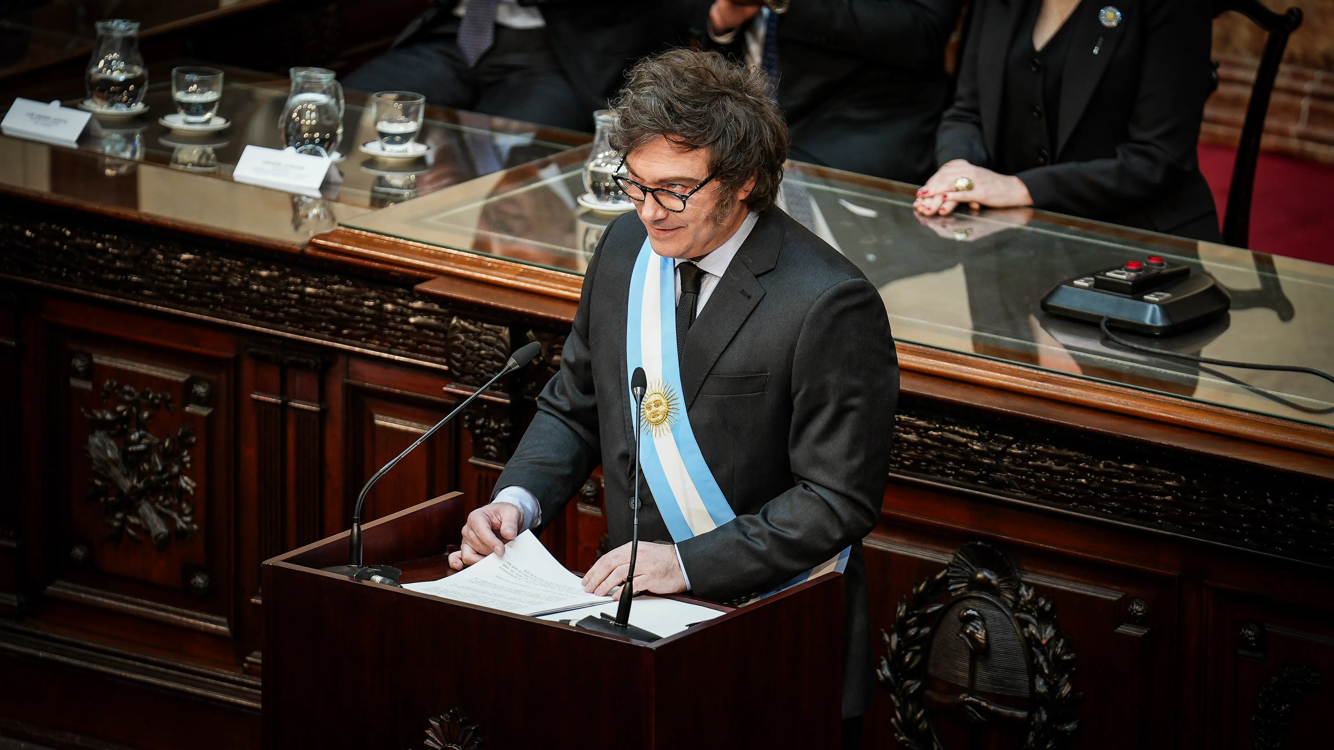 El presidente argentino, Javier Milei September 15, 2024, Buenos Aires, Argentina: President Javier Milei presents the Budget for the year 2025 at the National Congress.Europa Press/Contacto/Santiago Oroz15/09/2024 ONLY FOR USE IN SPAIN