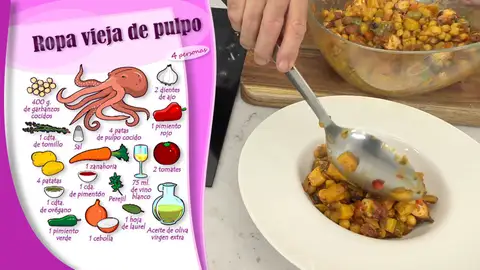 Ingredientes ropa vieja de pulpo Ingredientes ropa vieja de pulpo
