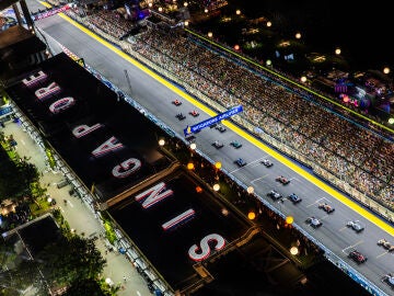 Imagen de la salida del GP de Singapur de 2023