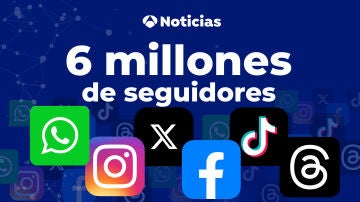 Antena 3 Noticias supera los 6 millones de seguidores en redes sociales 