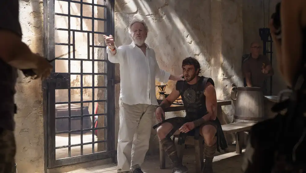Ridley Scott y Paul Mescal en el rodaje de Gladiator 2 Ridley Scott y Paul Mescal en el rodaje de Gladiator 2