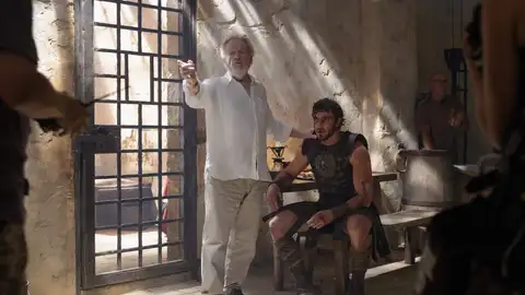 Ridley Scott y Paul Mescal en el rodaje de Gladiator 2 Ridley Scott y Paul Mescal en el rodaje de Gladiator 2