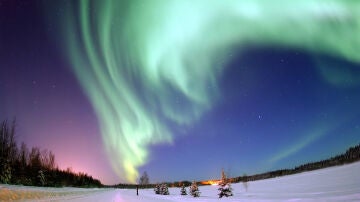 Imagen de una aurora boreal durante el evento Carrington de 1859