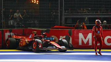 Así quedó el Ferrari de Sainz tras el accidente Así quedó el Ferrari de Sainz tras el accidente