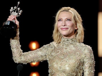 Cate Blanchett, emocionada en el Festival de San Sebastián con su Premio Donostia