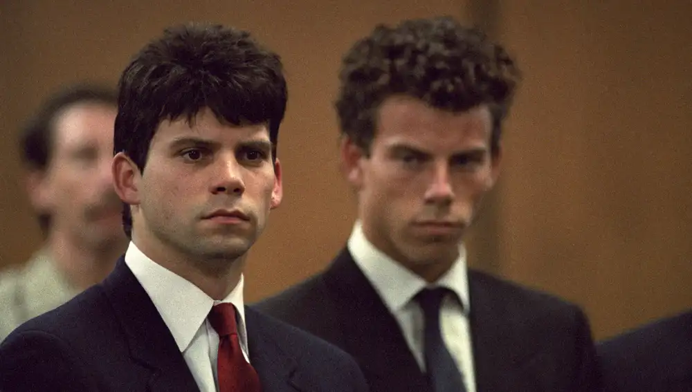 Lyle y Eric Menendez durante el juicop Lyle y Eric Menendez durante el juicop