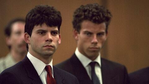 Lyle y Eric Menendez durante el juicio