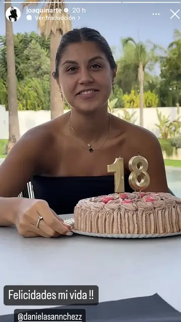 Story de Joaquín por el cumpleaños de su hija Daniela Story de Joaquín por el cumpleaños de su hija Daniela