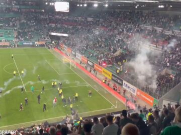 Escenas de terror en el derbi de Viena