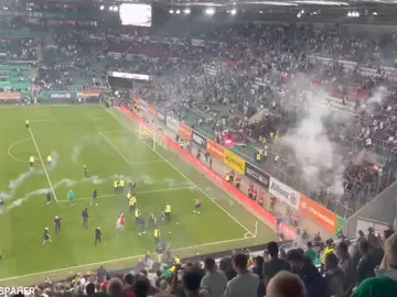 Escenas de terror en el derbi de Viena Escenas de terror en el derbi de Viena